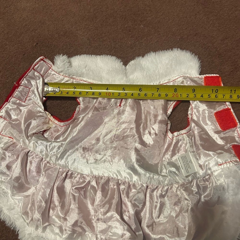 Red Santa Dog Dress with White Trim - Picture 13 of 15